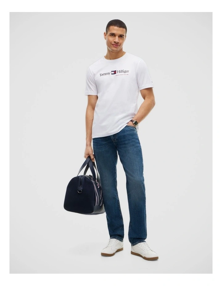 Logo Jersey Crew Neck T-Shirt in White image 4