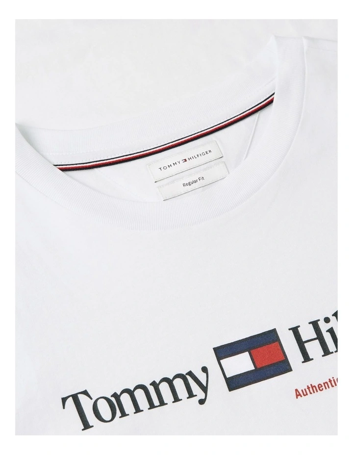 Logo Jersey Crew Neck T-Shirt in White image 5