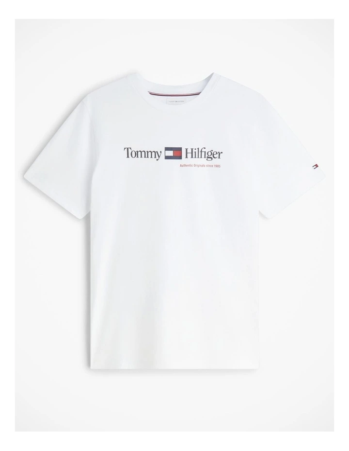 Logo Jersey Crew Neck T-Shirt in White image 6