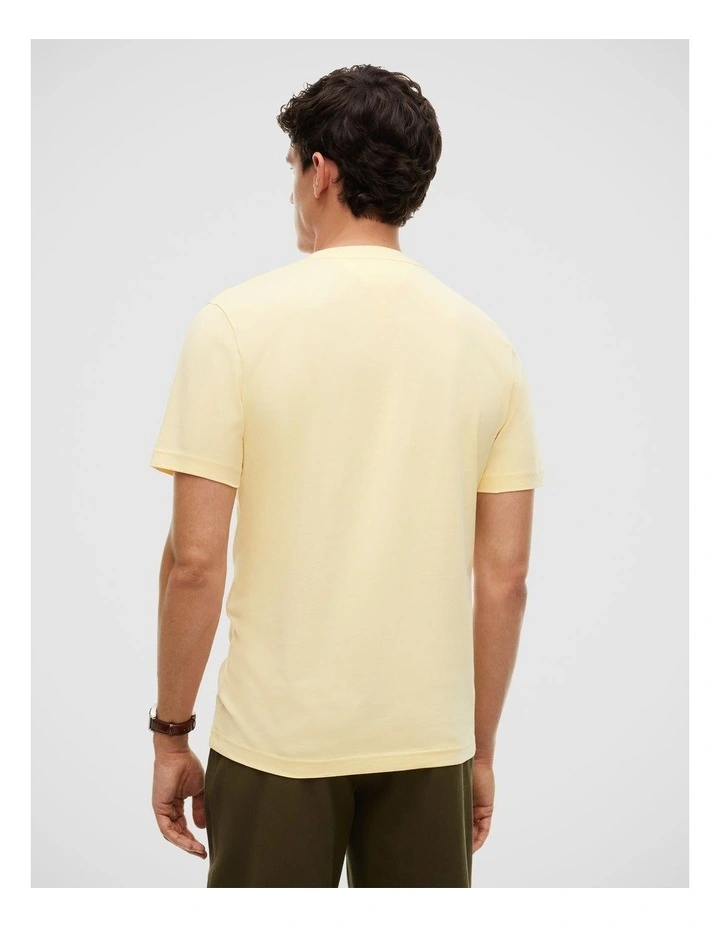 Logo Jersey Crew Neck T-Shirt in Yellow image 2