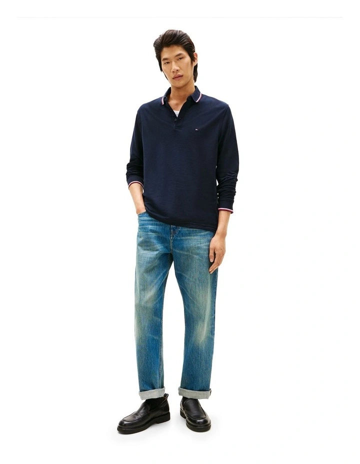 Back Cinch Relaxed Jeans in Blue image 4