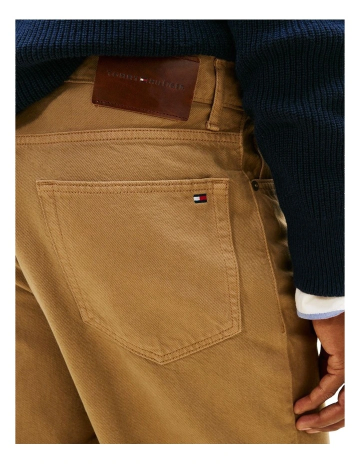 Washed Relaxed White Jeans in Khaki image 2