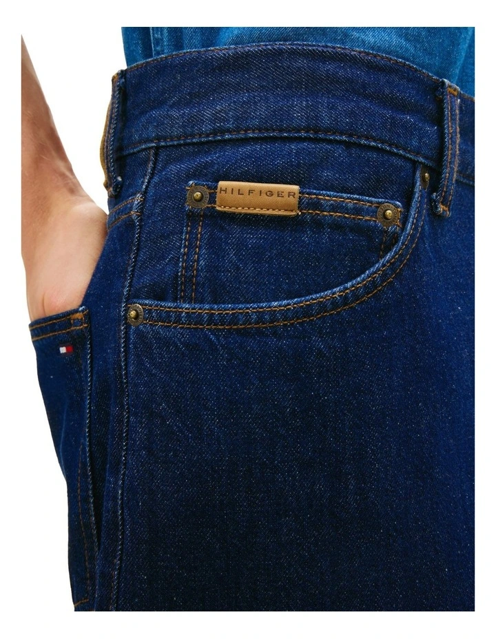 Relaxed Straight Leg Jeans in Blue image 4