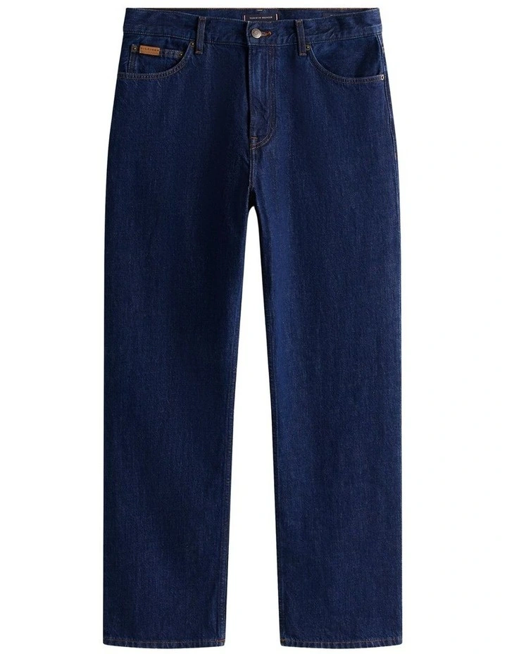 Relaxed Straight Leg Jeans in Blue image 7