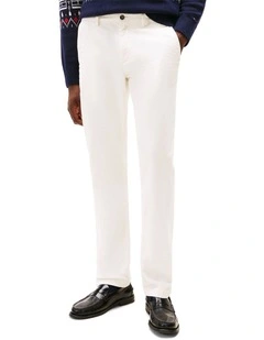 Denton Straight Corduroy Chinos in White