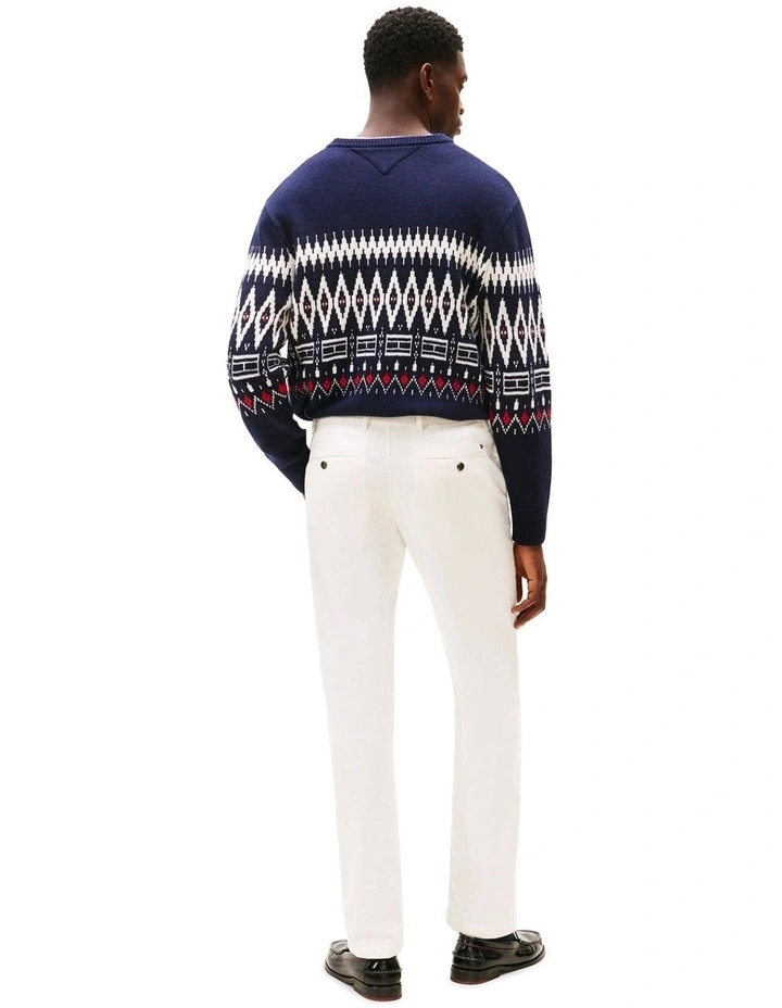 Denton Straight Corduroy Chinos in White image 2