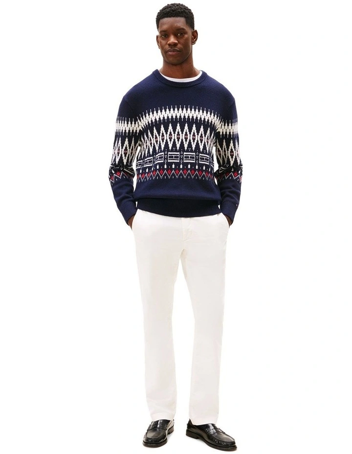 Denton Straight Corduroy Chinos in White image 3