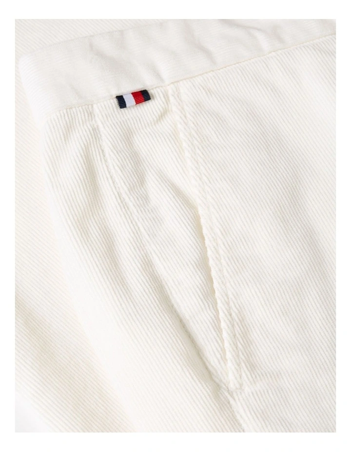 Denton Straight Corduroy Chinos in White image 5
