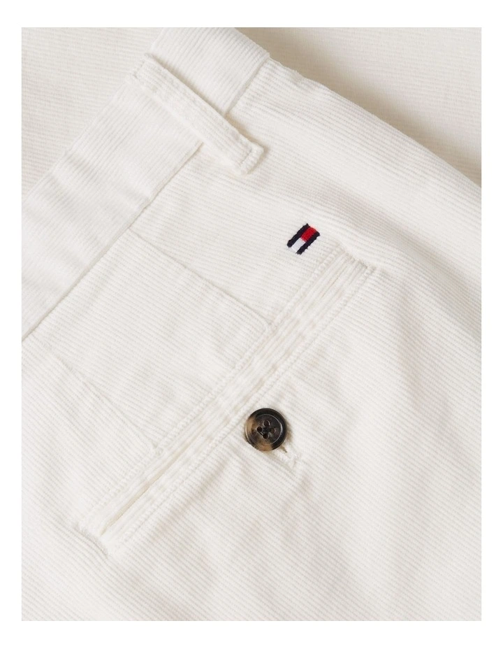 Denton Straight Corduroy Chinos in White image 6