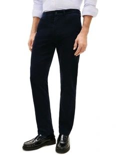 Denton Straight Corduroy Chinos in Navy
