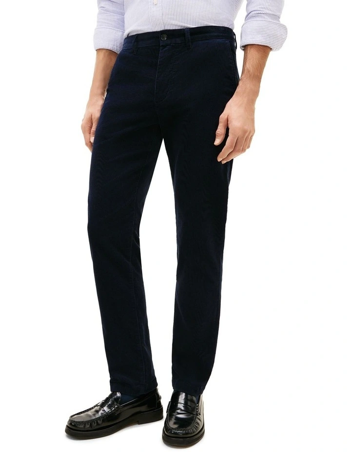 Denton Straight Corduroy Chinos in Navy image 1