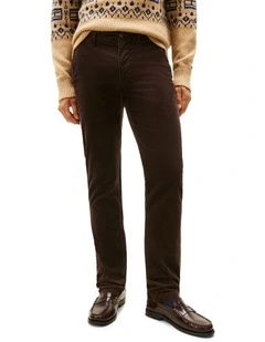 Denton Straight Corduroy Chinos in Brown