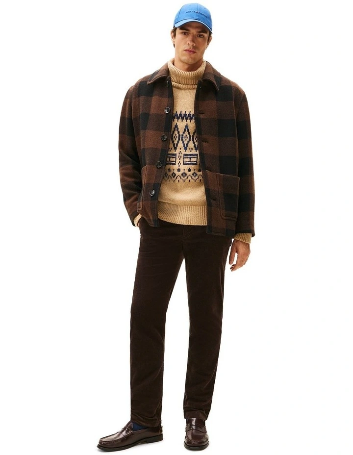 Denton Straight Corduroy Chinos in Brown image 3