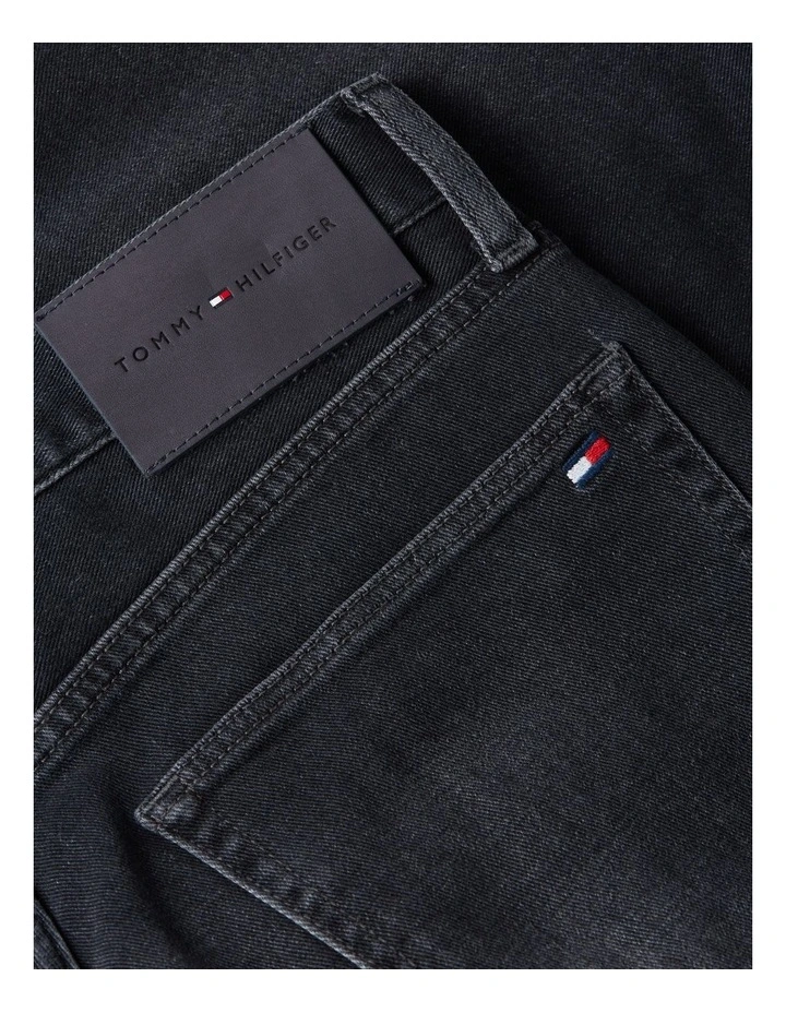 Slim Straight Leg Denton Jeans in Black image 6