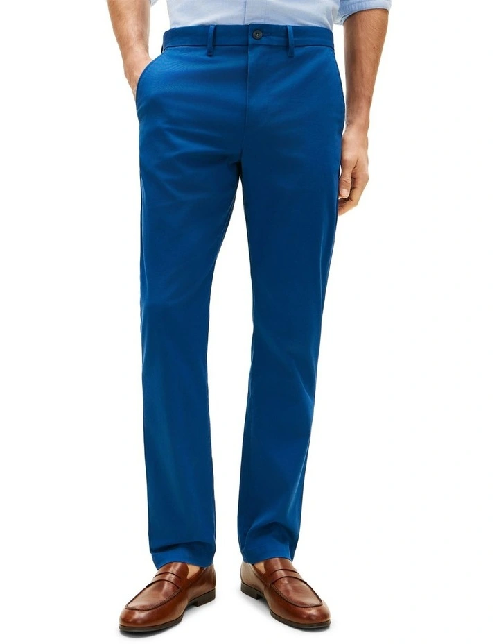 1985 Collection Denton Fitted Chinos in Blue image 1