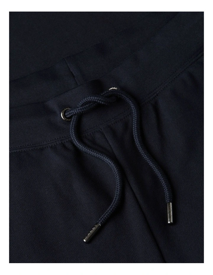 Global Stripe Cuffed Leg Joggers in Navy image 5