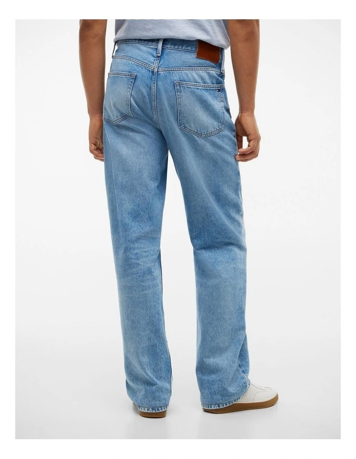 Whiskered Relaxed Jeans in Blue image 2