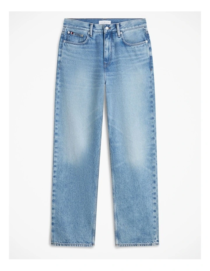 Whiskered Relaxed Jeans in Blue image 7