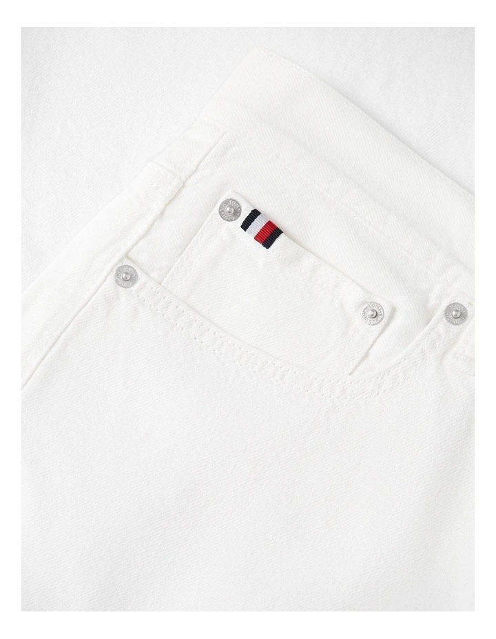 Washed Relaxed Jeans in White image 6