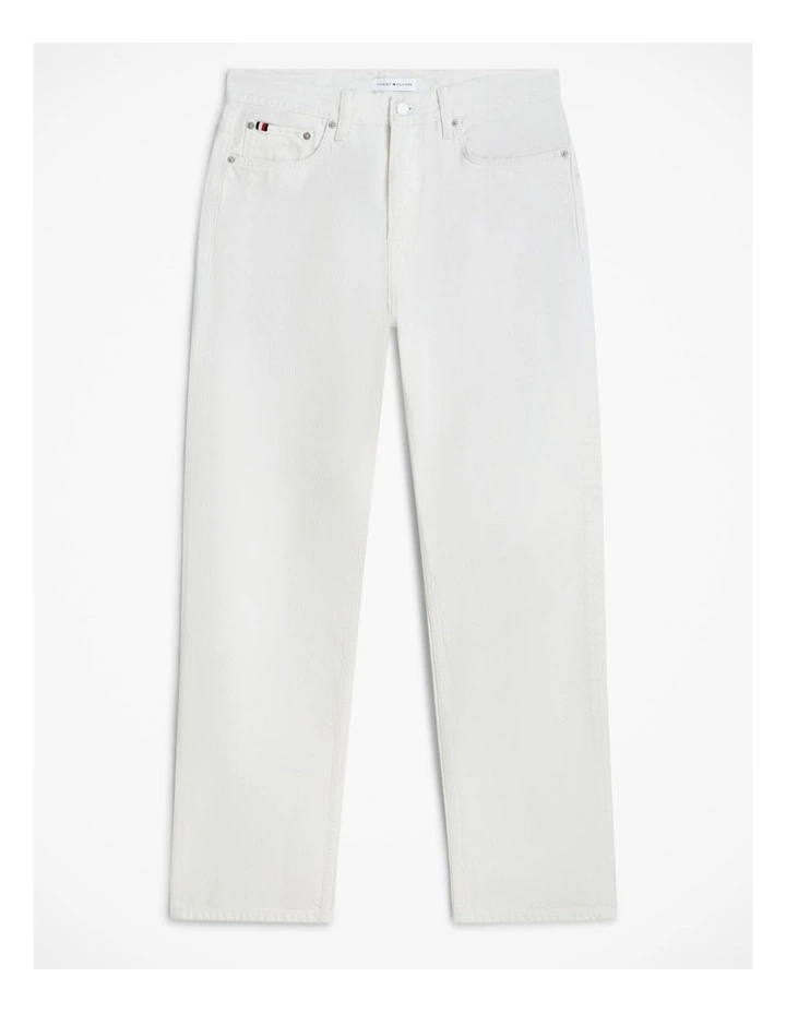 Washed Relaxed Jeans in White image 7