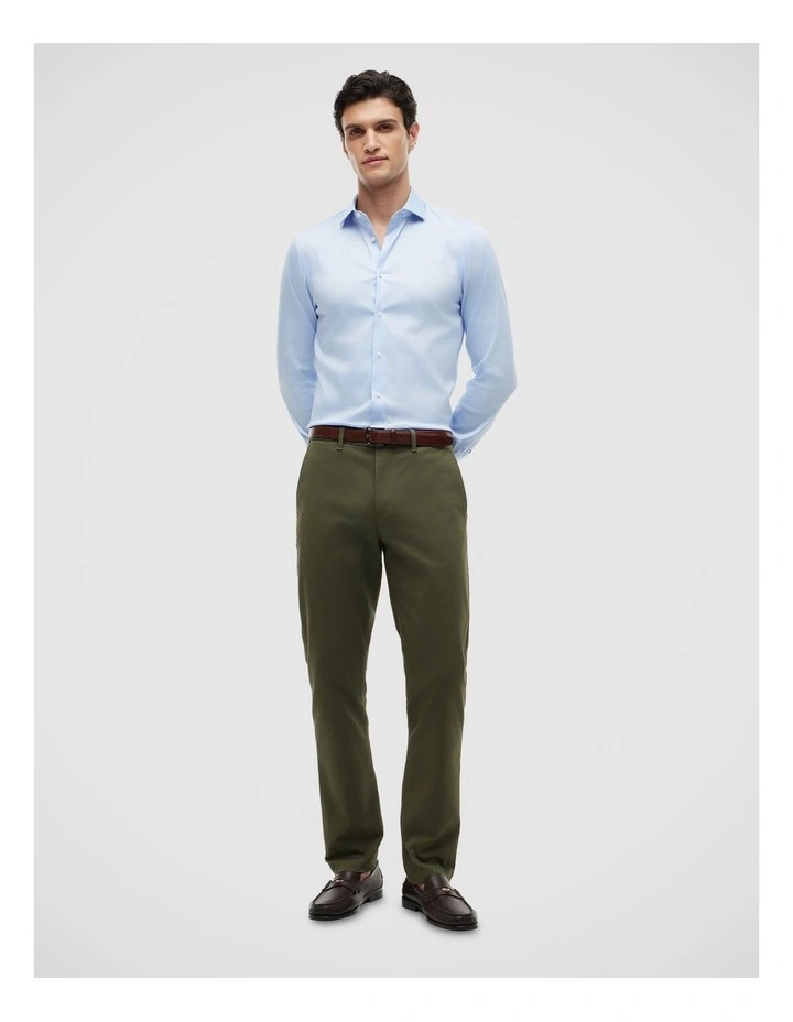1985 Collection Denton Fitted Chinos in Green image 3