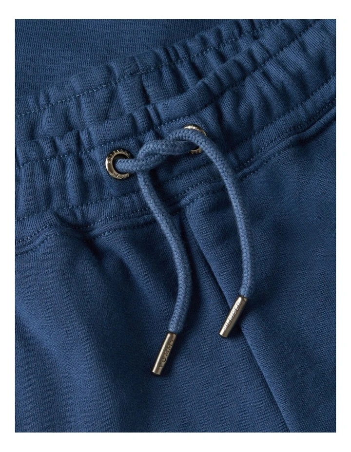 Crest Embroidery Lightweight Relaxed Sweat Shorts in Blue image 5