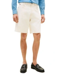 Dover Washed Regular Denim Shorts in Cream