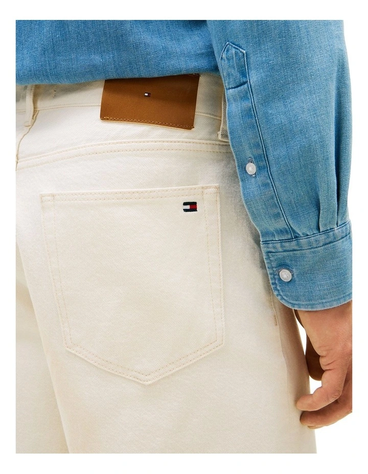 Dover Washed Regular Denim Shorts in Cream image 2