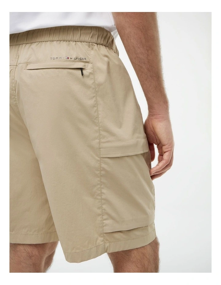 Performance Relaxed Utility Shorts in Beige image 3