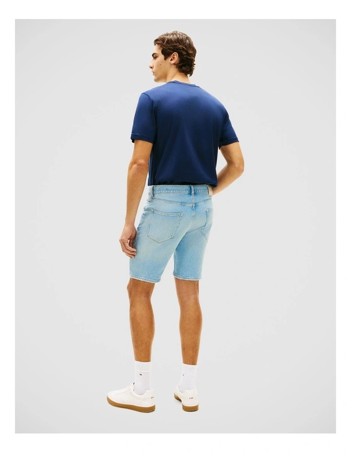 Denton Faded Straight Leg Denim Shorts in Denim image 2
