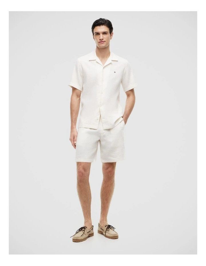 Dover Linen Blend 8 Inseam Chino Shorts in White image 3