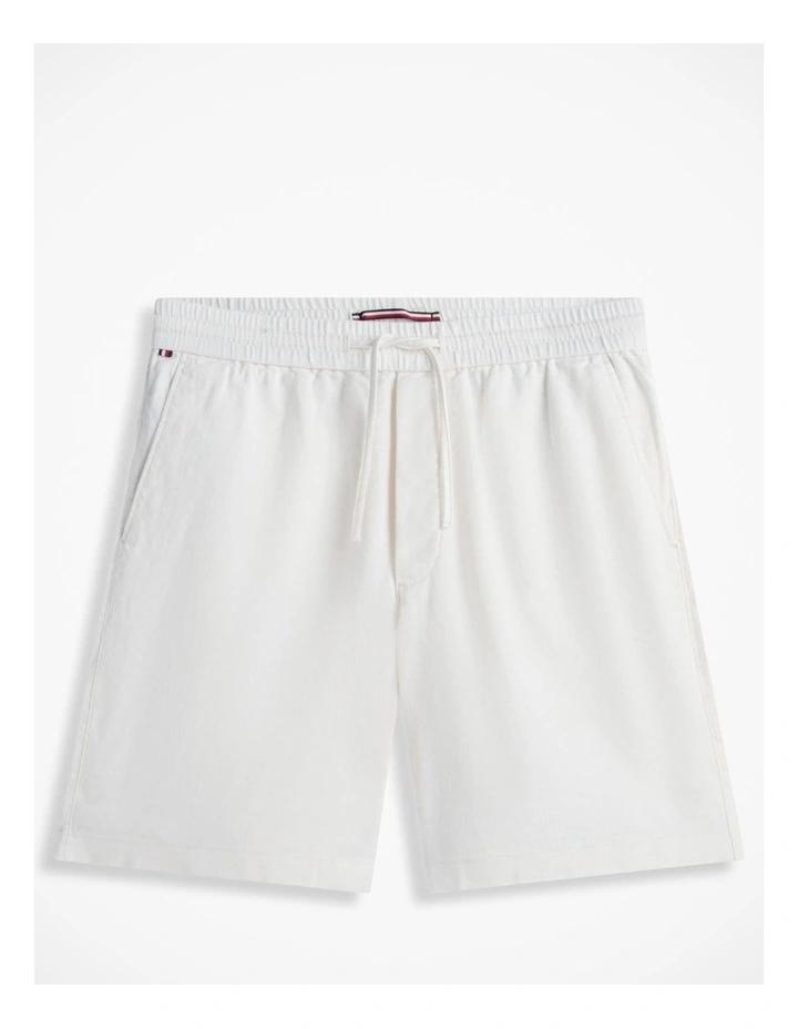 Dover Linen Blend 8 Inseam Chino Shorts in White image 5