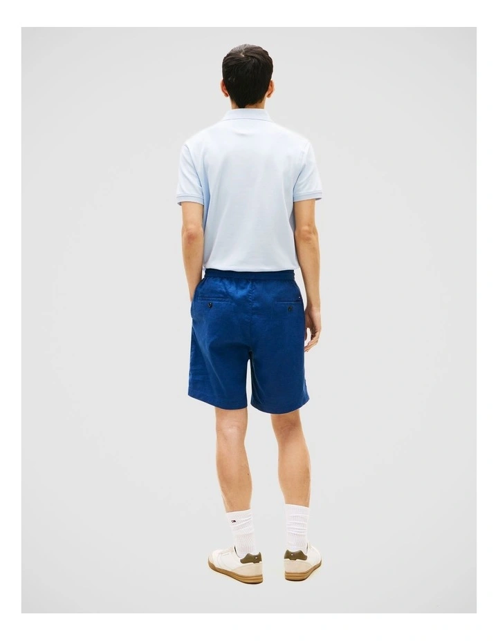 Dover Linen Blend 8 Inseam Chino Shorts in Blue image 2