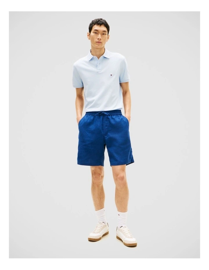 Dover Linen Blend 8 Inseam Chino Shorts in Blue image 3