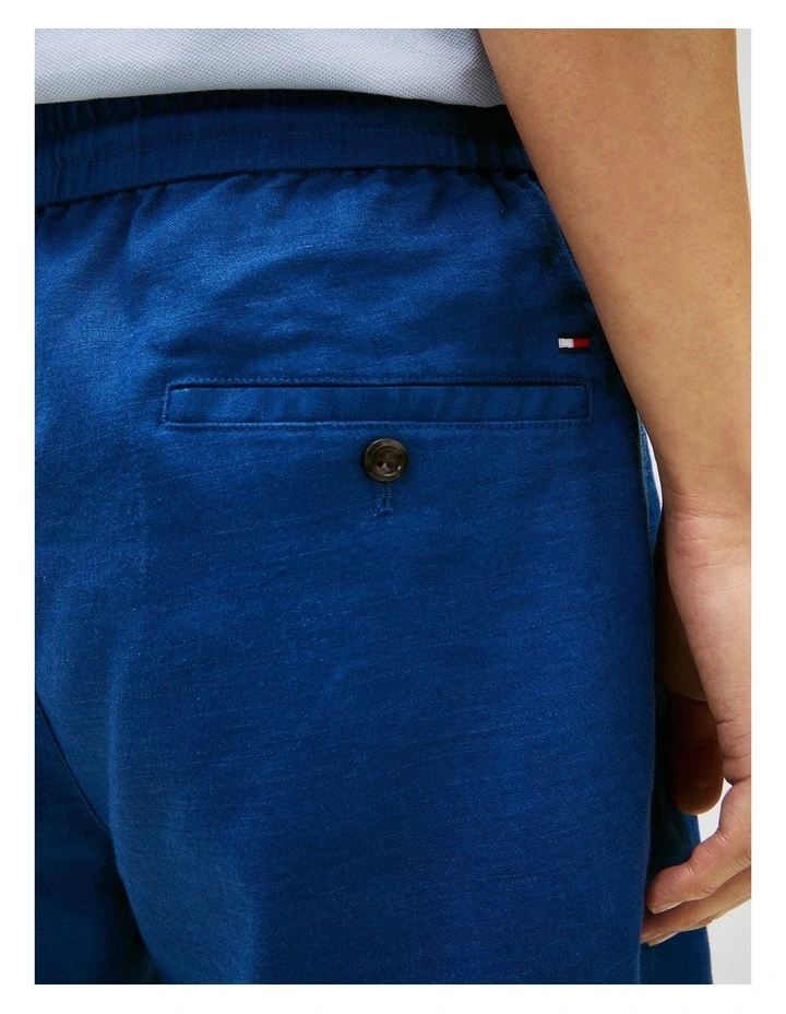 Dover Linen Blend 8 Inseam Chino Shorts in Blue image 4