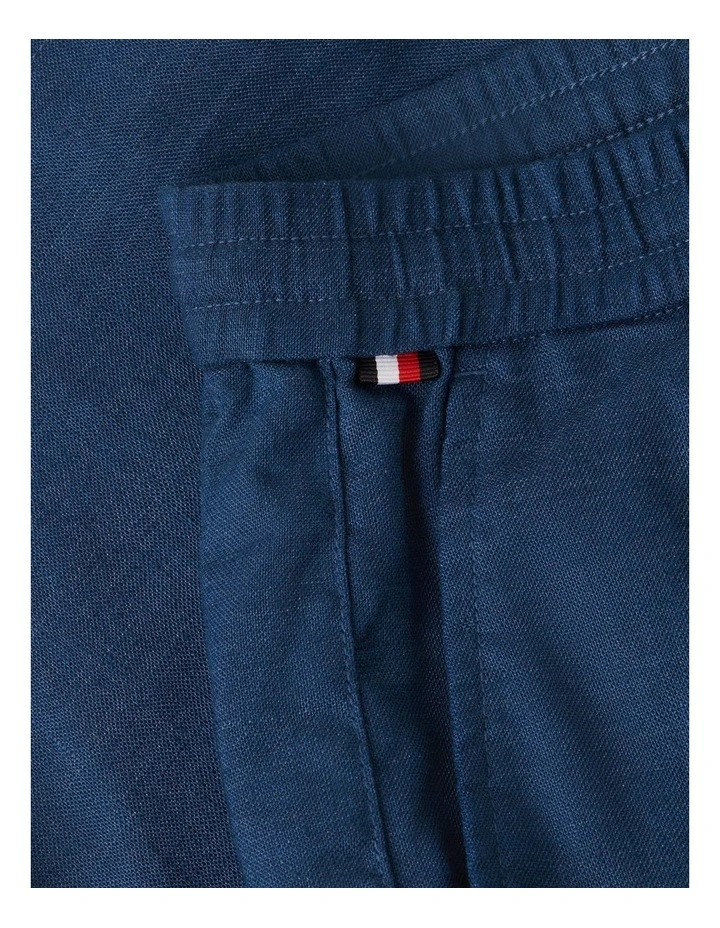 Dover Linen Blend 8 Inseam Chino Shorts in Blue image 5