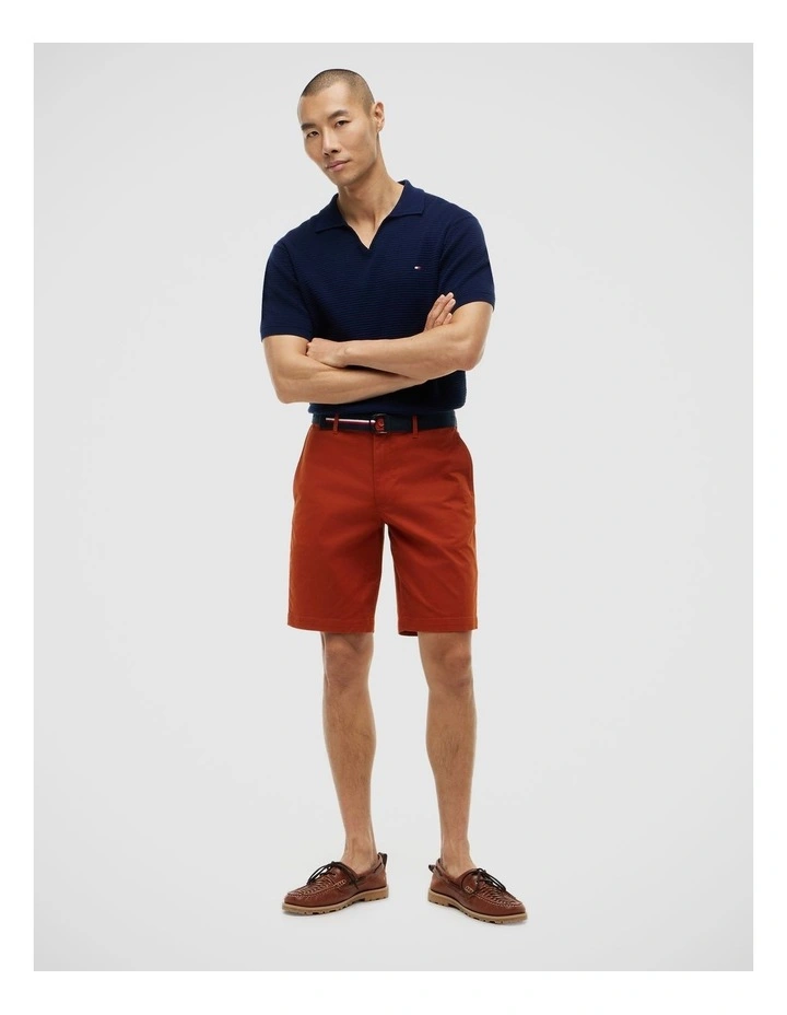 Denton Belted Twill Slim 9.5 Inseam Shorts in Orange image 3