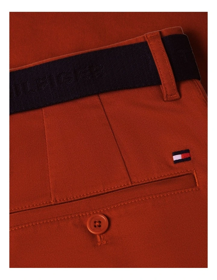 Denton Belted Twill Slim 9.5 Inseam Shorts in Orange image 6