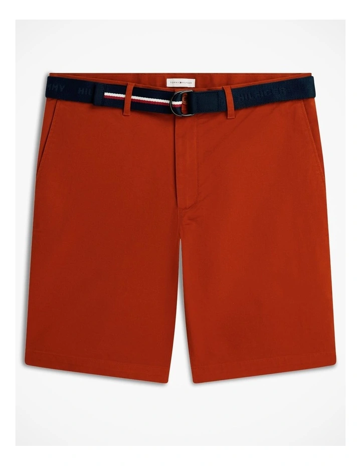 Denton Belted Twill Slim 9.5 Inseam Shorts in Orange image 7