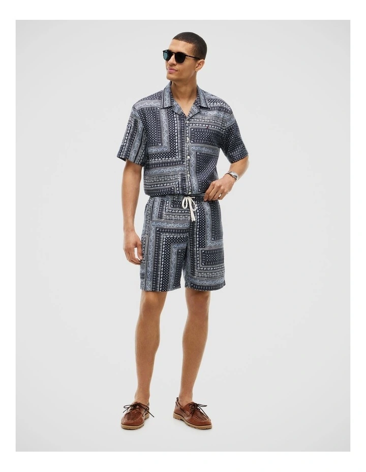 Dover Bandana Print 8 Inseam Shorts in Navy image 3