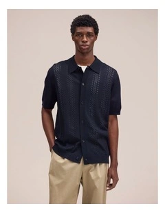Thor Short Sleeve Cardigan Deep Navy