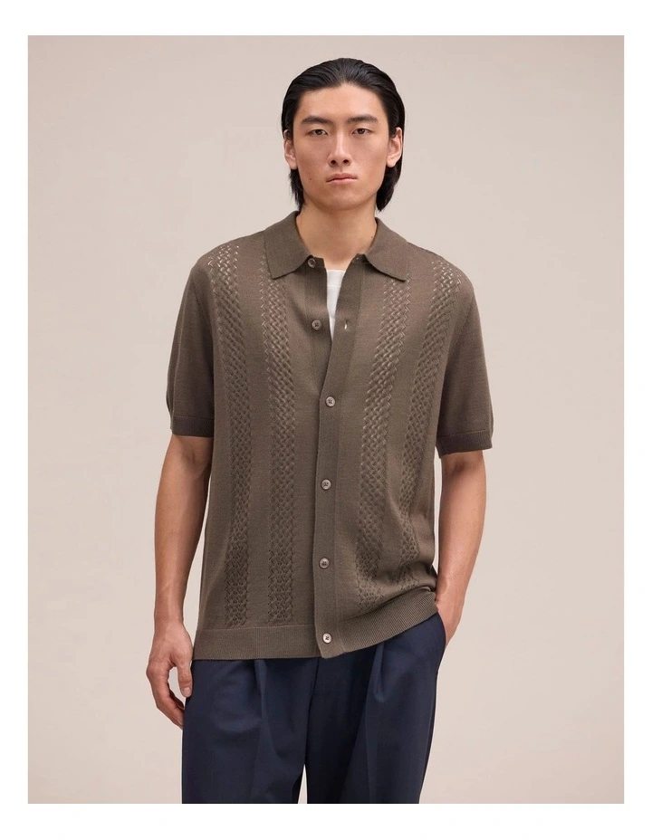 Thor Short Sleeve Cardigan Mable Husk image 1