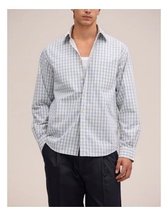 Deon Long Sleeve Shirt Ecru Check