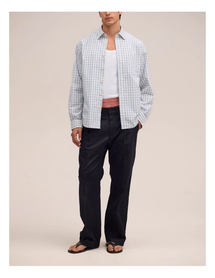 Deon Long Sleeve Shirt Ecru Check image 3