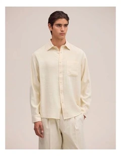 Deon Long Sleeve Shirt Ivory