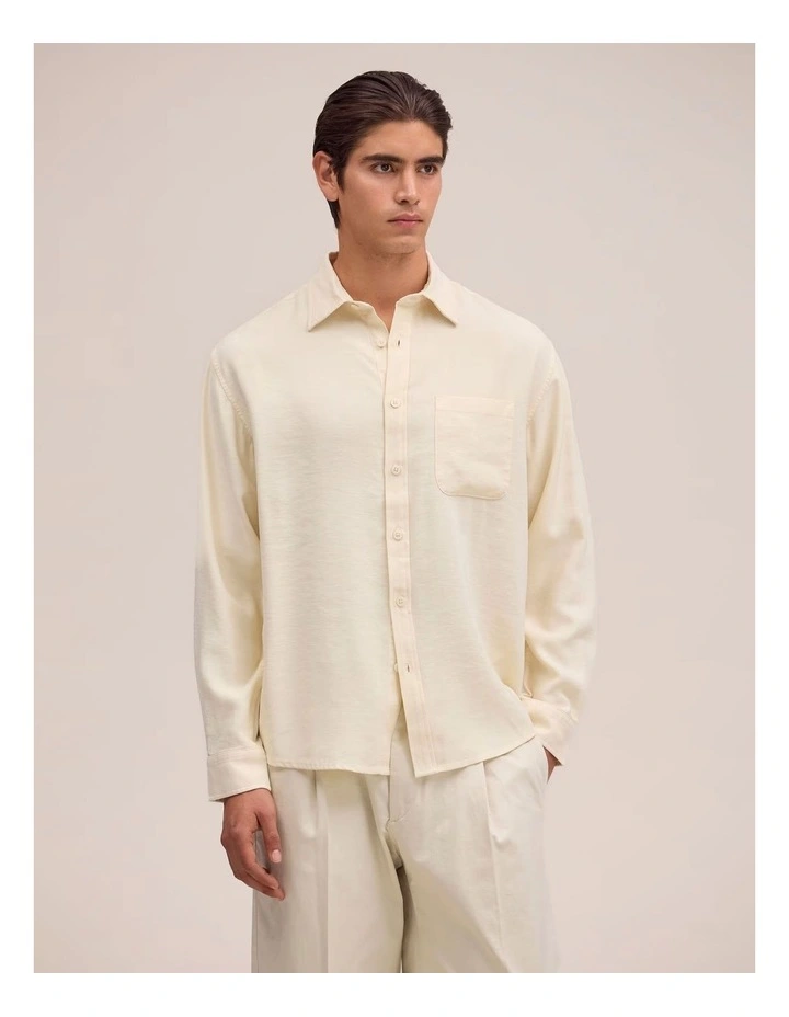 Deon Long Sleeve Shirt Ivory image 1