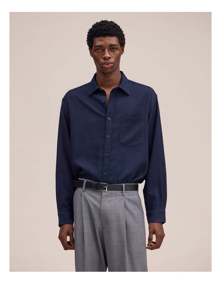 Deon Long Sleeve Shirt Navy Blue image 1