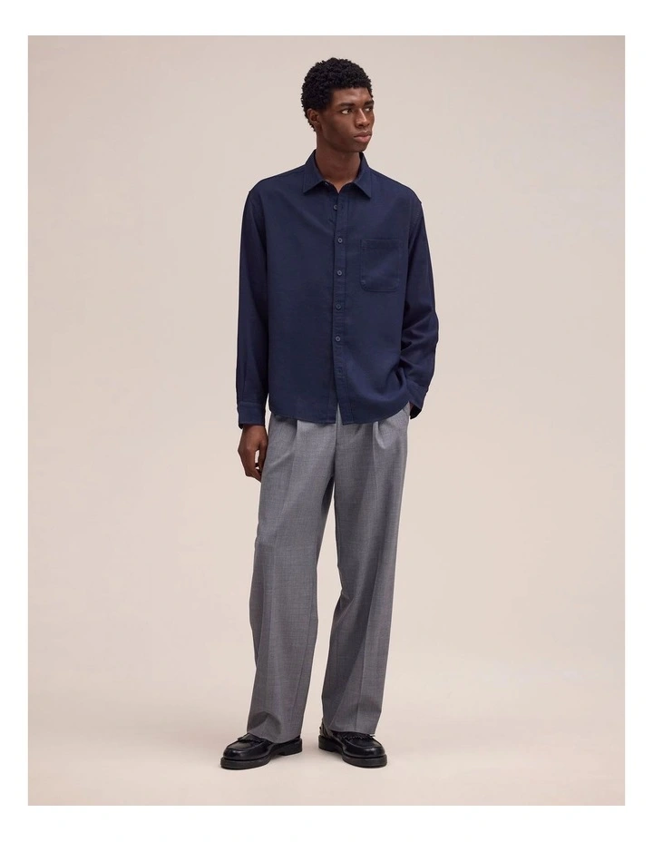 Deon Long Sleeve Shirt Navy Blue image 3