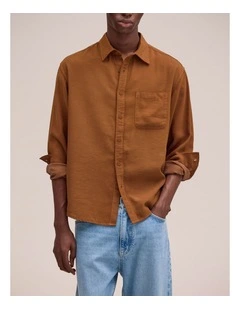 Deon Long Sleeve Shirt Cinnamon