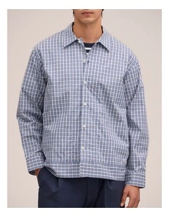 Reed Long Sleeve Shirt Blue Check